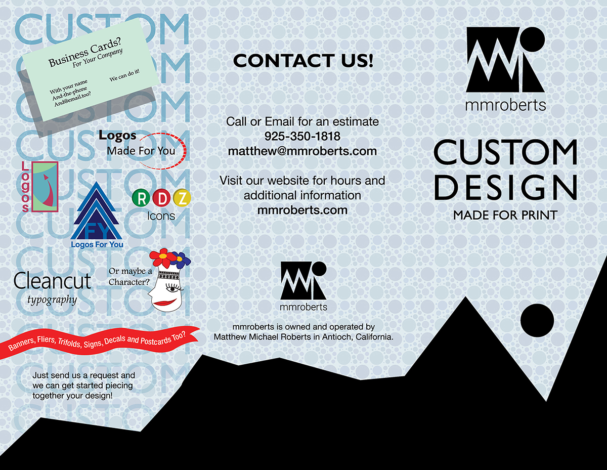 The mmroberts trifold front