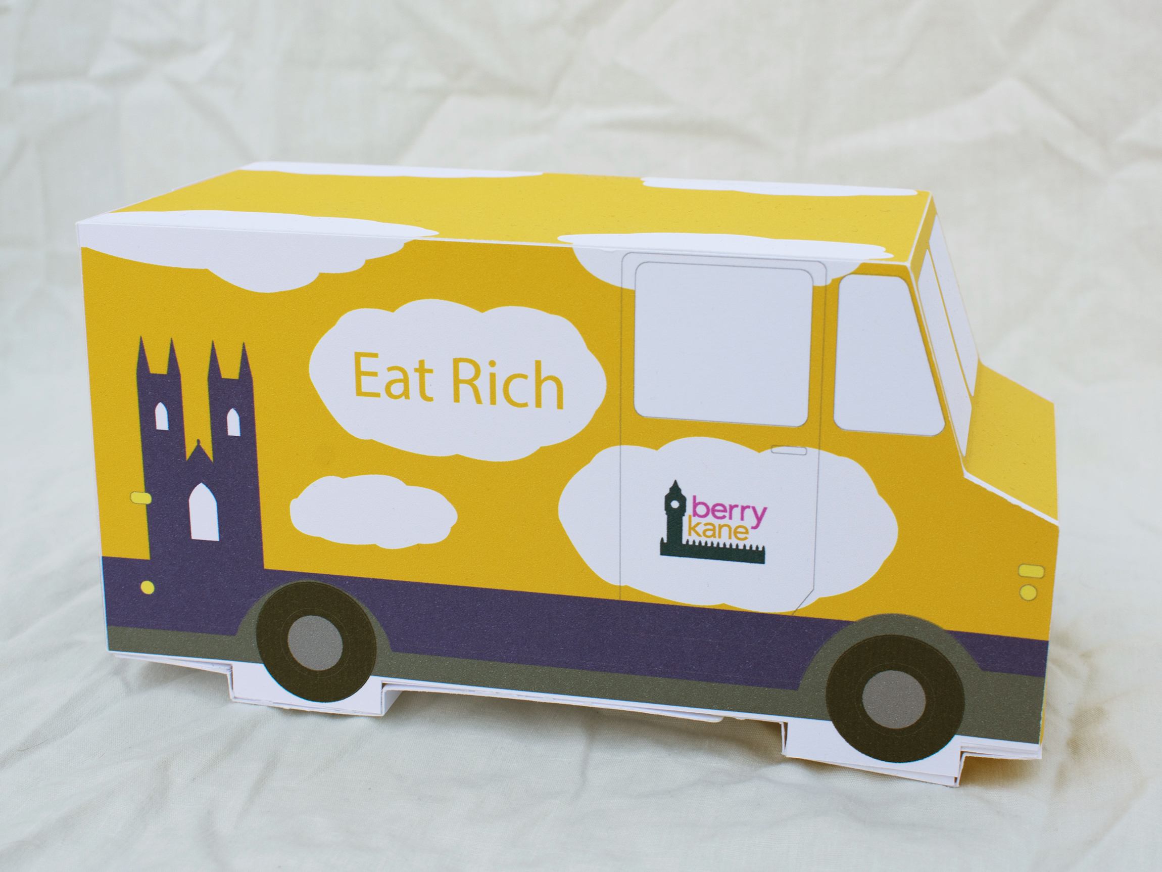 The Berry Kane truck design model. Features a slogan and logo