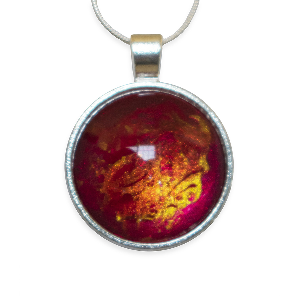 A red circle necklace