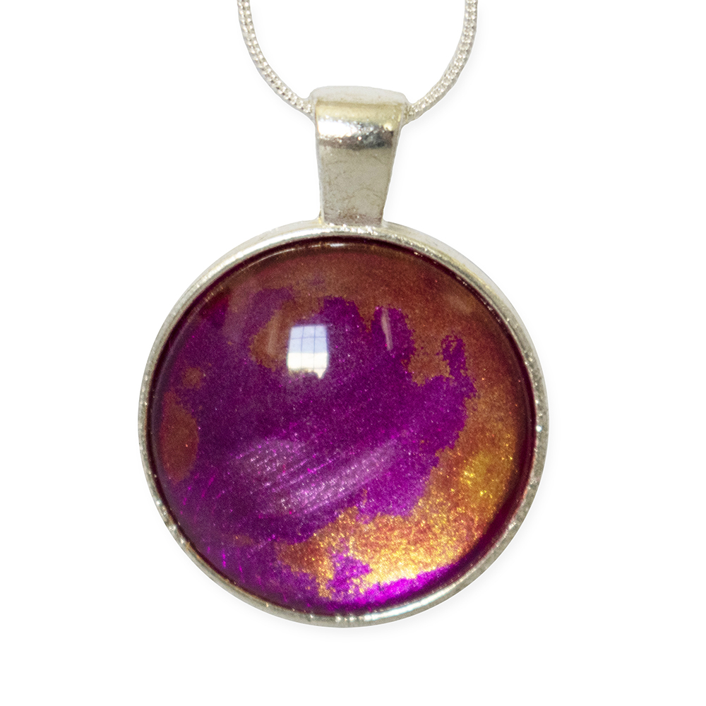 A purple circle necklace