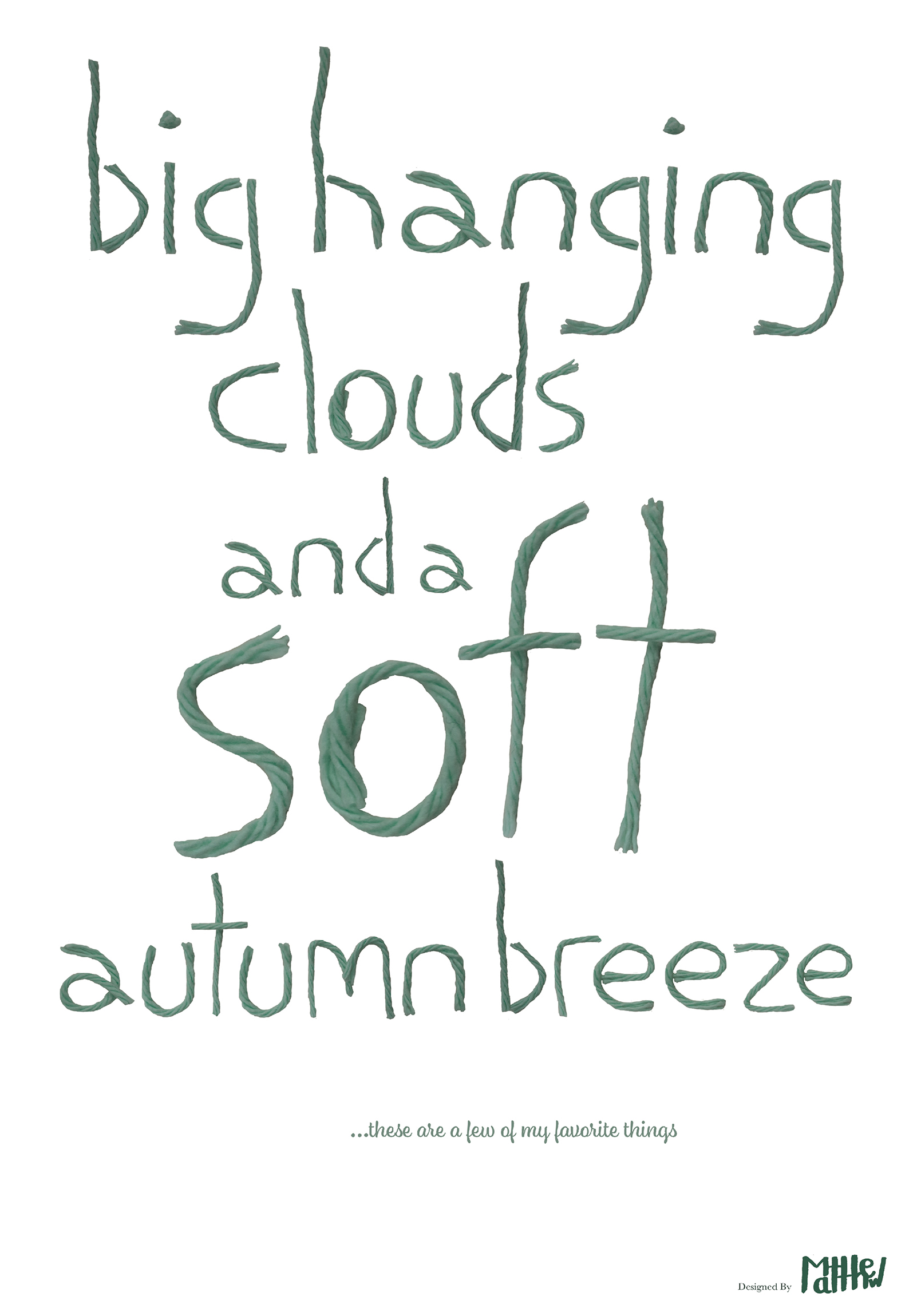 my Few of My Favorite Things poster design