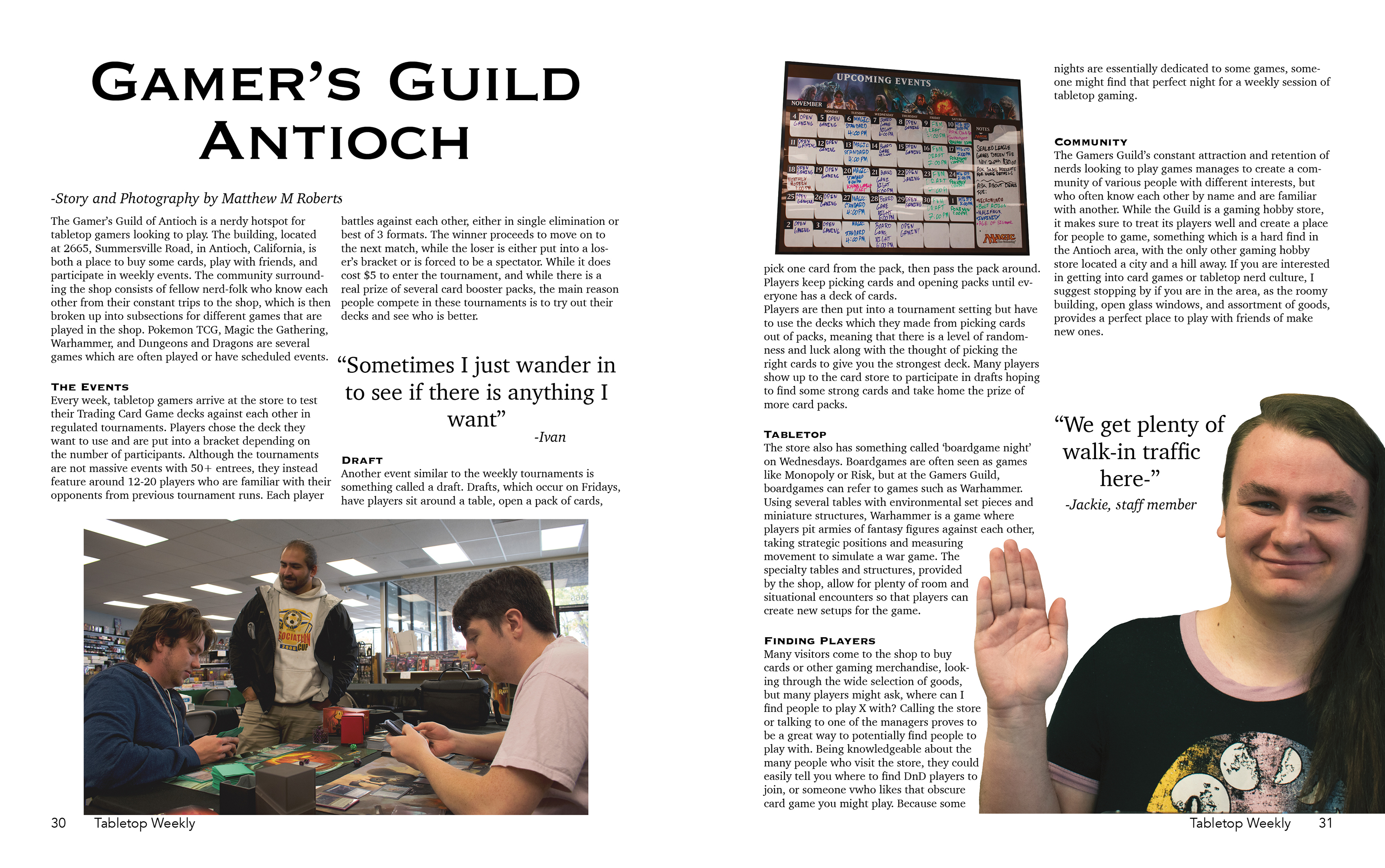 my Gamers Guild Article Spread project