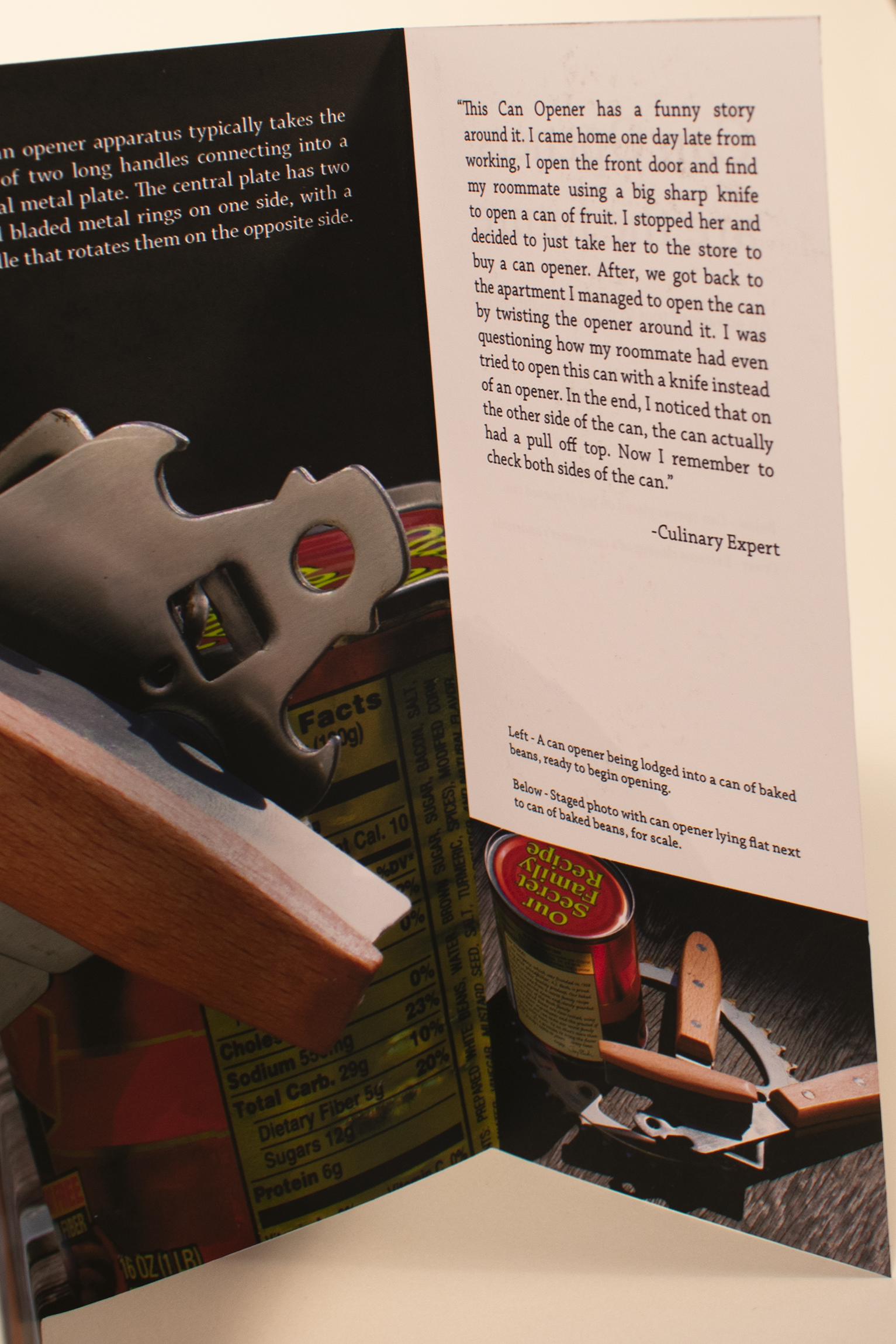 the inner flap of the brochure