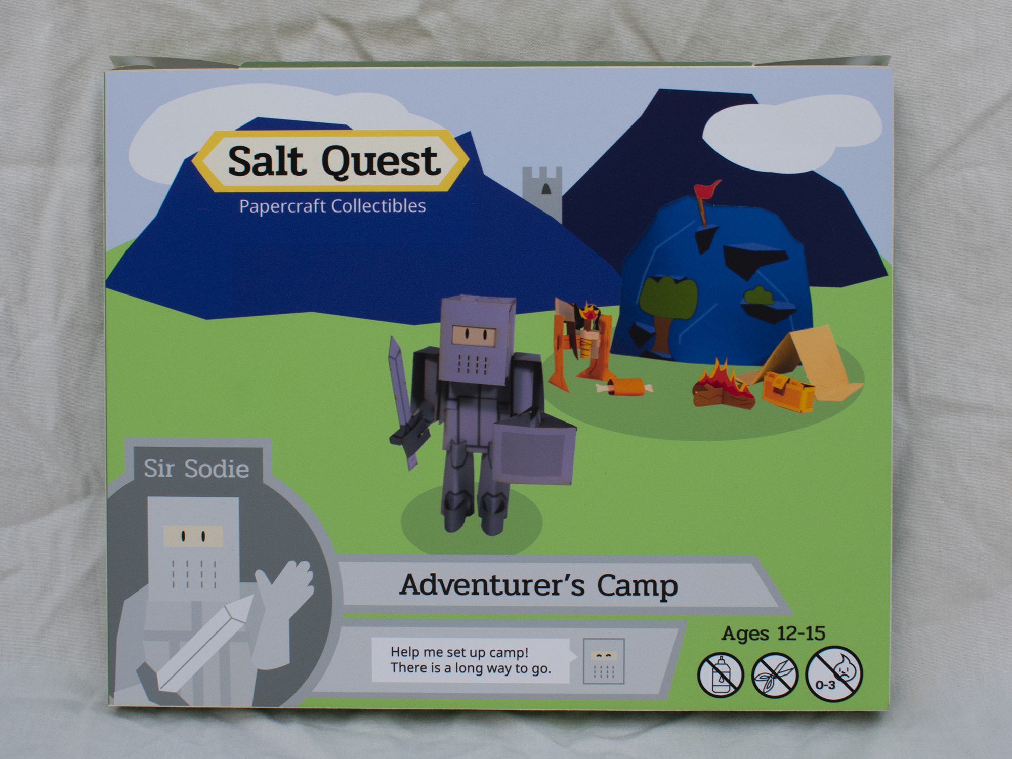 The box for Set 1 of Salt Quest PCC, featuring Sir Sodie's Camp