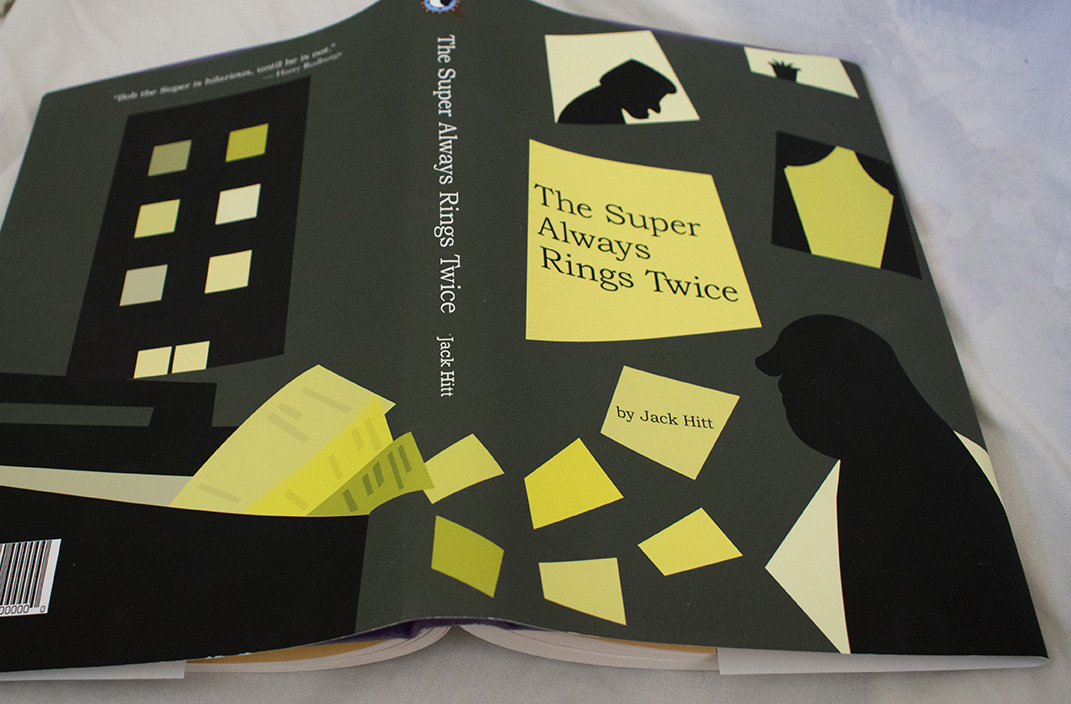 a spread image of The Super Always Rings Twice cover design